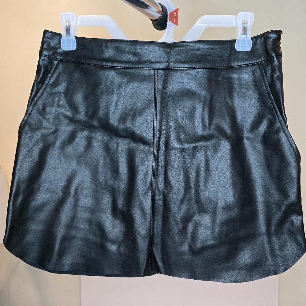 Faux Leather Mini Skirt